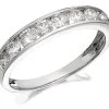 18ct White Gold 1 Carat Diamond Half Eternity Ring - D0701