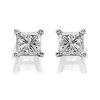 14ct White Gold Diamond Solitaire Stud Earrings - 3/4ct Per Pair - AGI Certificated - D3907
