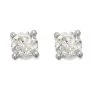 18ct White Gold Diamond Solitaire Stud Earrings - 1/2ct Per Pair - D4525