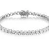 18ct White Gold Diamond Tennis Bracelet - 5.3-6 Carats - D45905