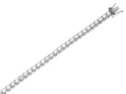18ct White Gold Diamond Tennis Bracelet - 8.5-10 Carats - D45908 -Fhinds Shop D45908 L 3