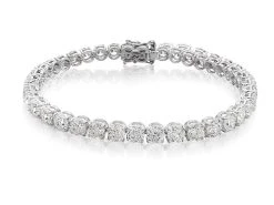 18ct White Gold Diamond Tennis Bracelet - 12.9-14.9 Carats - D45912