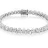 18ct White Gold Diamond Tennis Bracelet - 17.5-18.5 Carats - D45917