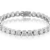 18ct White Gold Diamond Tennis Bracelet - 28.5-30 Carats - D45928