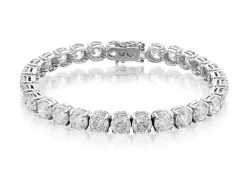18ct White Gold Diamond Tennis Bracelet - 28.5-30 Carats - D45928