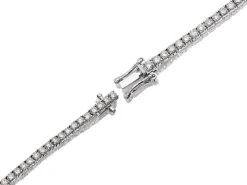 18ct White Gold 3 Carat Diamond Tennis Bracelet - D45933 -Fhinds Shop D45933 L 3