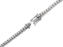 18ct White Gold 4 Carat Diamond Tennis Bracelet - D45934 -Fhinds Shop D45934 L 3