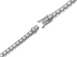 18ct White Gold 7 Carat Diamond Tennis Bracelet - D45937 -Fhinds Shop D45937 L 3