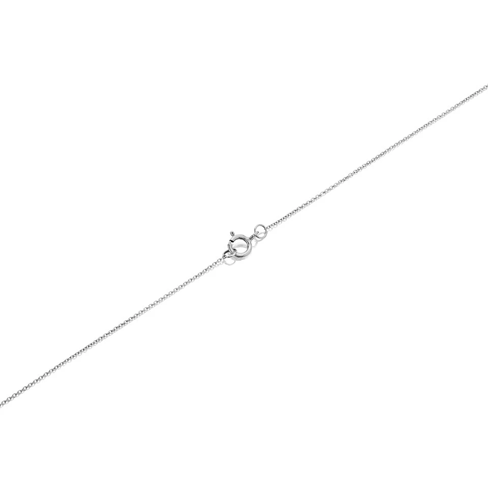 9ct White Gold Diamond Cluster Necklace - 10pts - D56105 2 9ct White Gold Diamond Cluster Necklace - 10pts - D56105 - Image 2