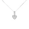 9ct White Gold Diamond Heart Necklace - 12pts - D56151