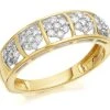 9ct Gold Cluster Band Ring - 1/3ct - D6112