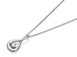 Love It! 9ct White Gold Diamond Teardrop Necklace - 5pts - D62304