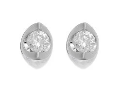 Love It! 9ct White Gold Diamond Solitaire Stud Earrings - 1/4ct Per Pair - D62327
