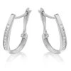 Love It! 9ct White Gold Diamond Hoop Earrings - 10pts Per Pair - D62330