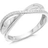 Love It! 9ct White Gold Diamond Kiss Ring - 10pts - D62355