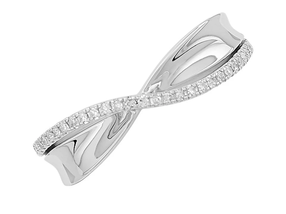 Love It! 9ct White Gold Diamond Kiss Ring - 10pts - D62355 2 Love It! 9ct White Gold Diamond Kiss Ring - 10pts - D62355 - Image 2