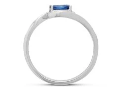 9ct White Gold Sapphire And Diamond Twist Ring - D63138 5 9ct White Gold Sapphire And Diamond Twist Ring - D63138 -Fhinds Shop D63138 L 3