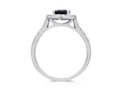 9ct White Gold Sapphire And Diamond Cluster Ring - 1/2ct - D63157 -Fhinds Shop D63157 L 3