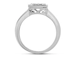 9ct White Gold Square Diamond Cluster Ring - 15pts - D66111 5 9ct White Gold Square Diamond Cluster Ring - 15pts - D66111 -Fhinds Shop D66111 L 3