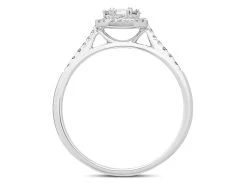 9ct White Gold Diamond Cluster Ring - 1/3ct - D66114 -Fhinds Shop D66114 L 3