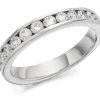 9ct White Gold Diamond Half Eternity Ring - 3/4ct - AGI Certificated - D6654