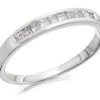 9ct White Gold Princess Cut Diamond Half Eternity Ring - 1/4ct - D71108
