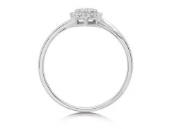 9ct White Gold Diamond Cluster Ring - 15pts - D71156 -Fhinds Shop D71156 L 3