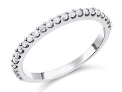 9ct White Gold Diamond Half Eternity Ring - 1/4ct - D71161
