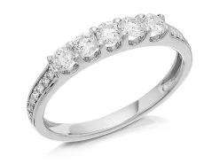 9ct White Gold Diamond Ring - 1/2ct - AGI Certificated - D71177