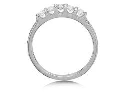 9ct White Gold Diamond Ring - 1/2ct - AGI Certificated - D71177 -Fhinds Shop D71177 L 3