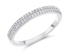 9ct White Gold Diamond Half Eternity Ring - 20pts - D71188