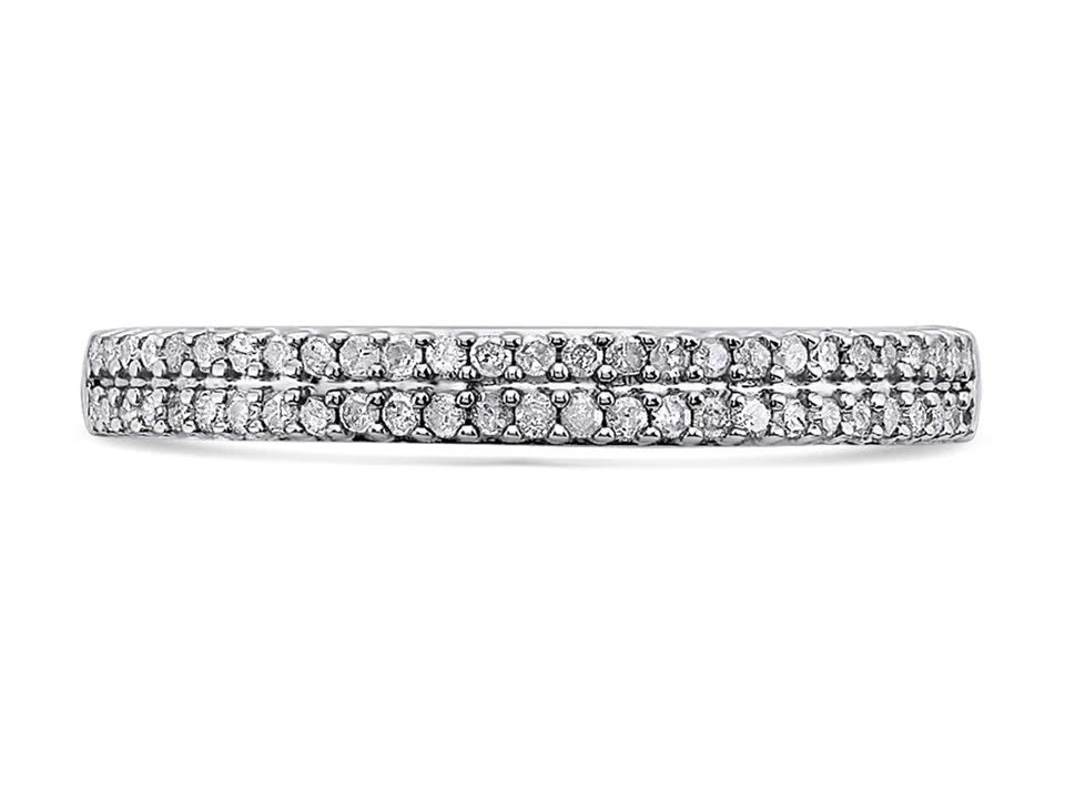 9ct White Gold Diamond Half Eternity Ring - 20pts - D71188 2 9ct White Gold Diamond Half Eternity Ring - 20pts - D71188 - Image 2