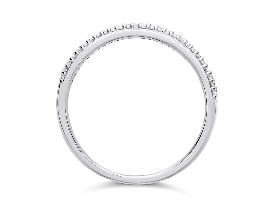 9ct White Gold Diamond Half Eternity Ring - 20pts - D71188 3 9ct White Gold Diamond Half Eternity Ring - 20pts - D71188 - Image 3