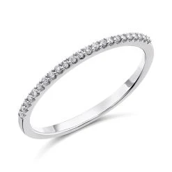 9ct White Gold Diamond Half Eternity Ring - 10pts - D71200
