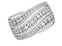9ct White Gold 1 Carat Diamond Band Ring - D72127 -Fhinds Shop D72127 L 2