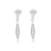 9ct White Gold Diamond Drop Earrings - 10pts Per Pair - D94104