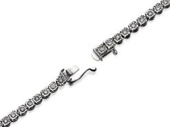 9ct White Gold 1 Carat Diamond Tennis Bracelet - D9569 -Fhinds Shop D9569 L 2