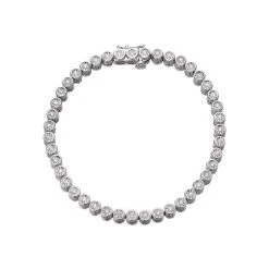 9ct White Gold Diamond Tennis Bracelet - 3/4ct - D9746