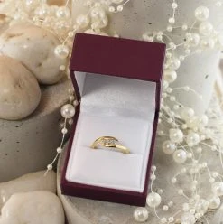 My Diamonds Gold Plated Silver Diamond Crossover Trilogy Ring - 6pts - D99152 -Fhinds Shop D99152 L 4