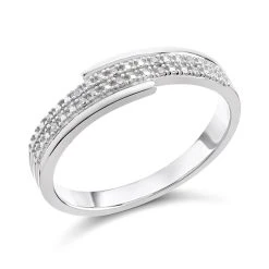 My Diamonds Silver Diamond Band Ring - D99154