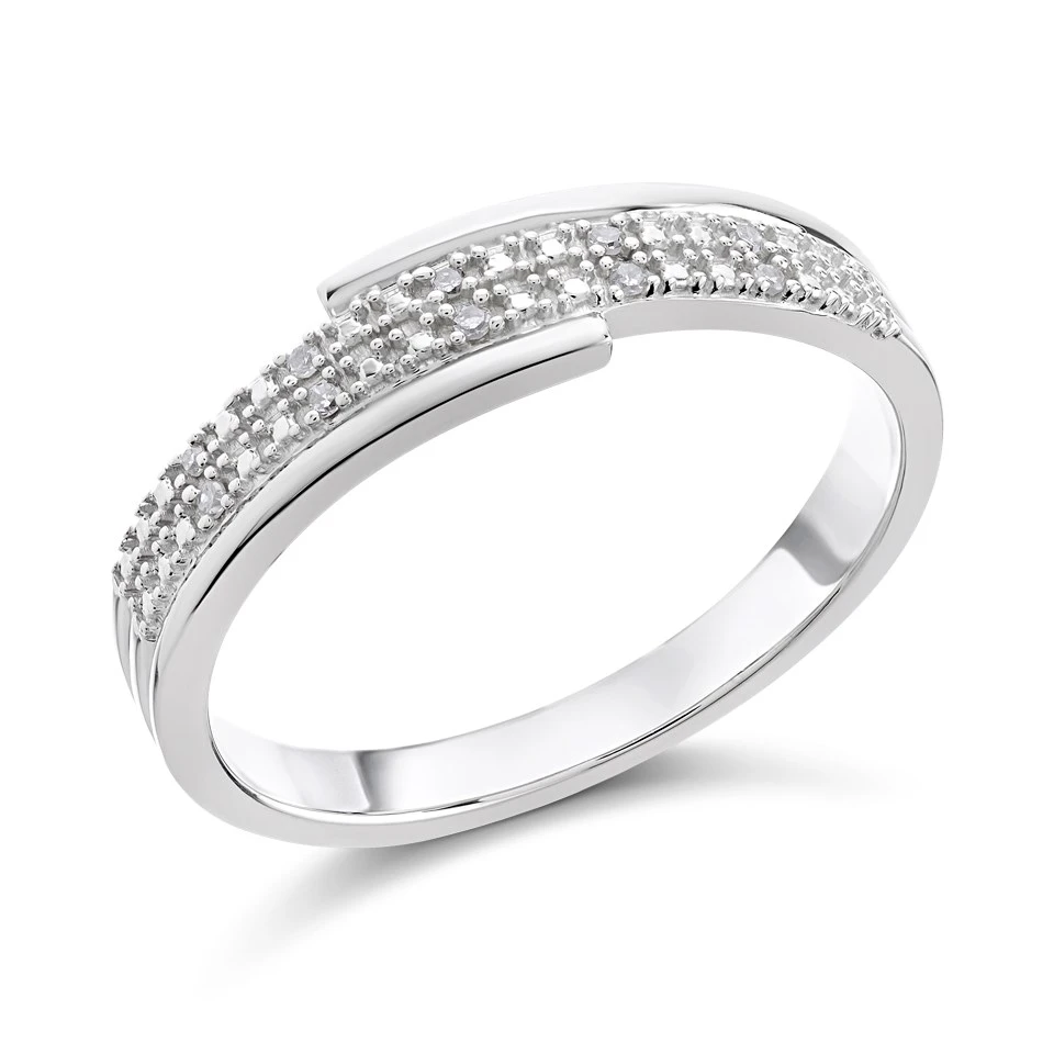 My Diamonds Silver Diamond Band Ring - D99154 1 My Diamonds Silver Diamond Band Ring - D99154