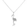 My Diamonds Silver Diamond Flamingo Necklace - D99168