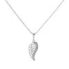My Diamonds Silver Diamond Angel Wing Necklace - D99169
