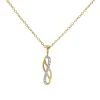 My Diamonds Gold Plated Silver Diamond Infinity Necklace - D99182