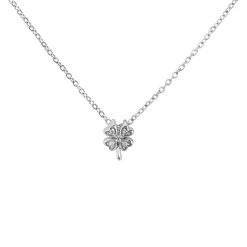 My Diamonds Silver Diamond Lucky Clover Necklace - D99188
