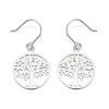 Silver F.Hinds Tree Of Life Hook Wire Earrings - 25mm Drop - F1071