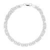 Silver 7mm Wide Byzantine Bracelet - 7.5in - F14140