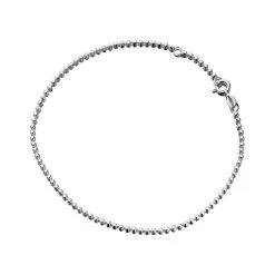 Silver Ball Chain Anklet - 9in - F2025