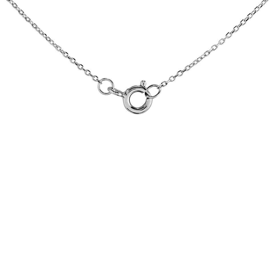 Silver Mini Initial M Necklace - F35112 2 Silver Mini Initial M Necklace - F35112 - Image 2