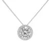 Silver Cubic Zirconia Halo Necklace - F35155